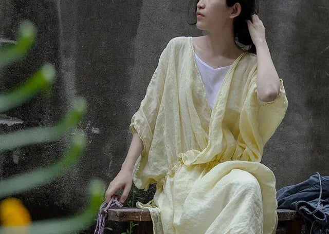 Zen Vintage 100% Rami Robe