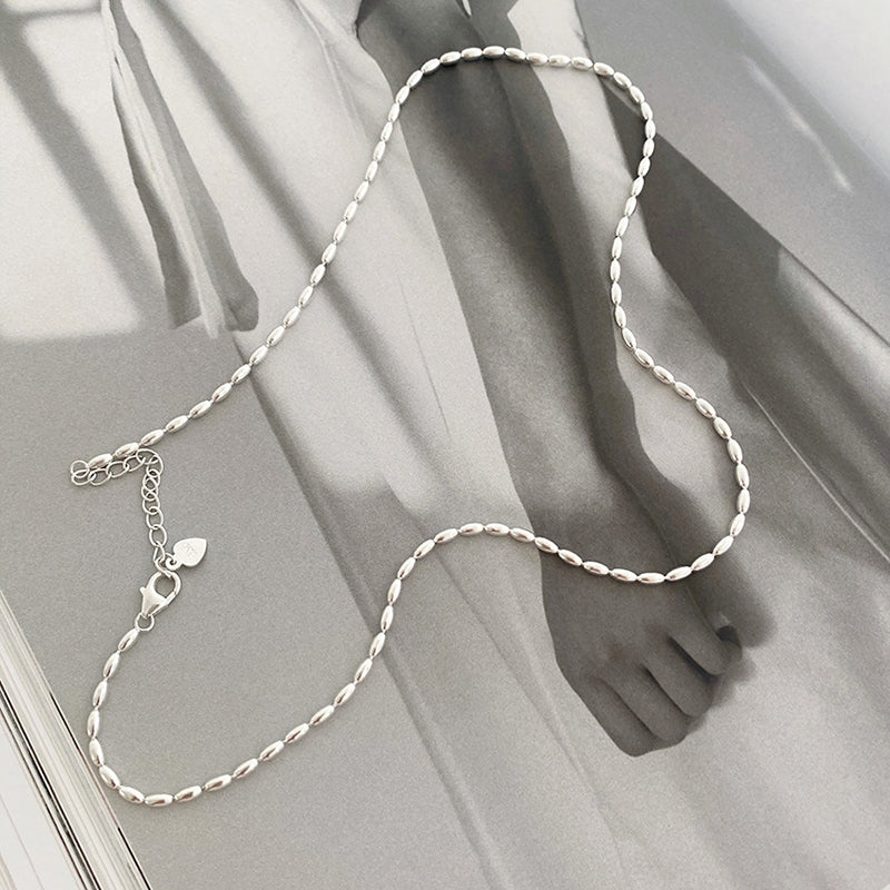 Geometrik Boncuk Detaylı Choker 925 Ayar Gümüş