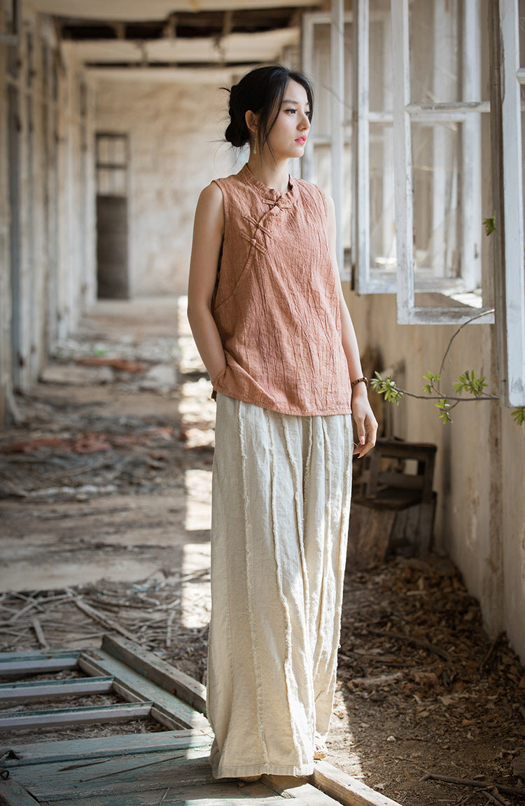 Vintage Cross Keten Bluz