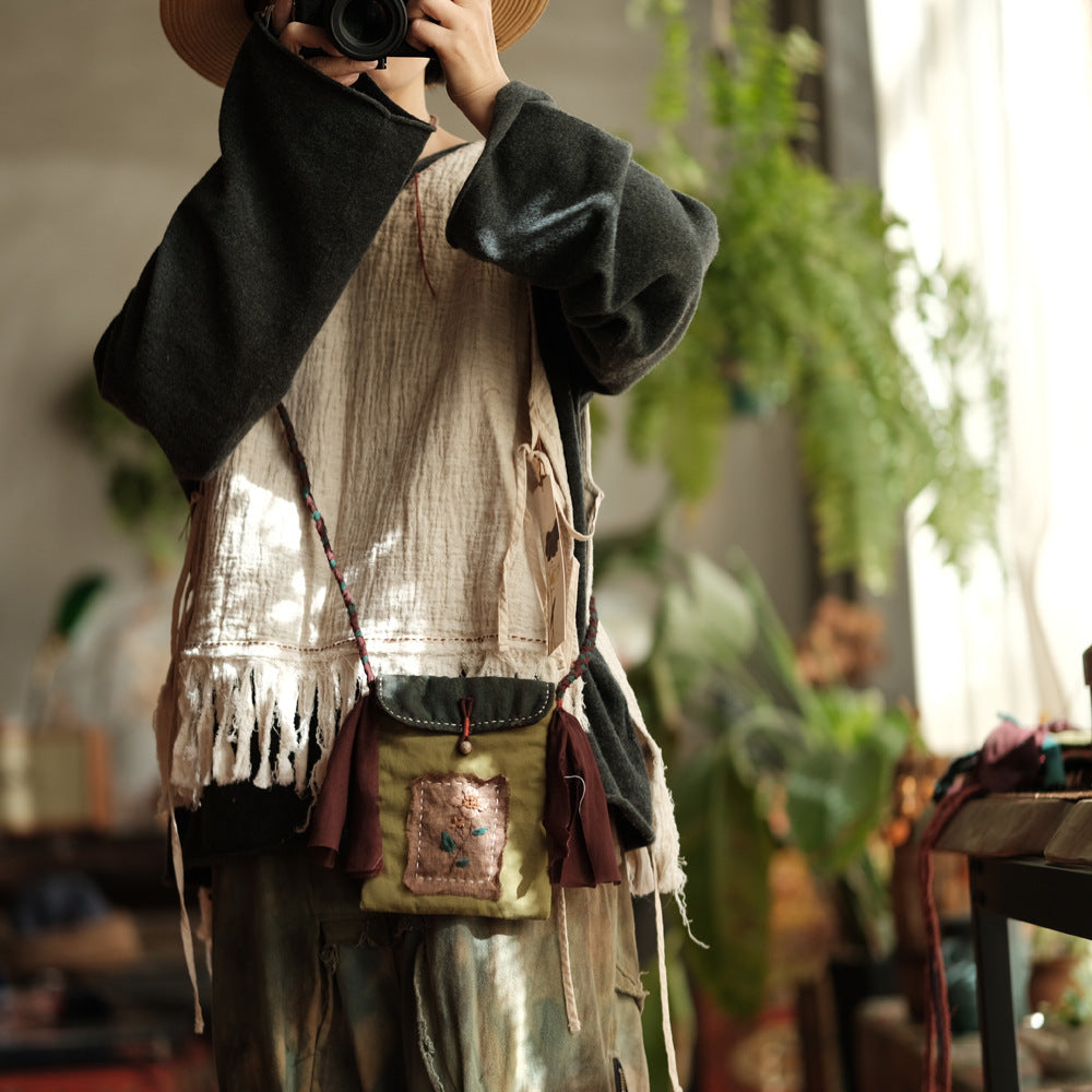 Boho Breeze Keten Bluz