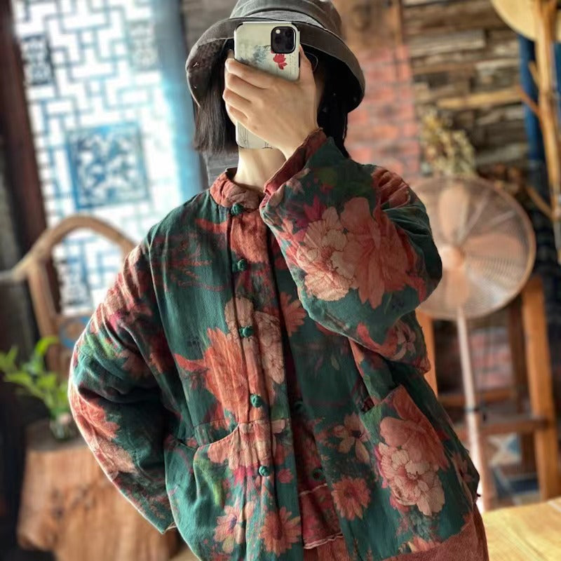 Vintage Bloom Keten Ceket