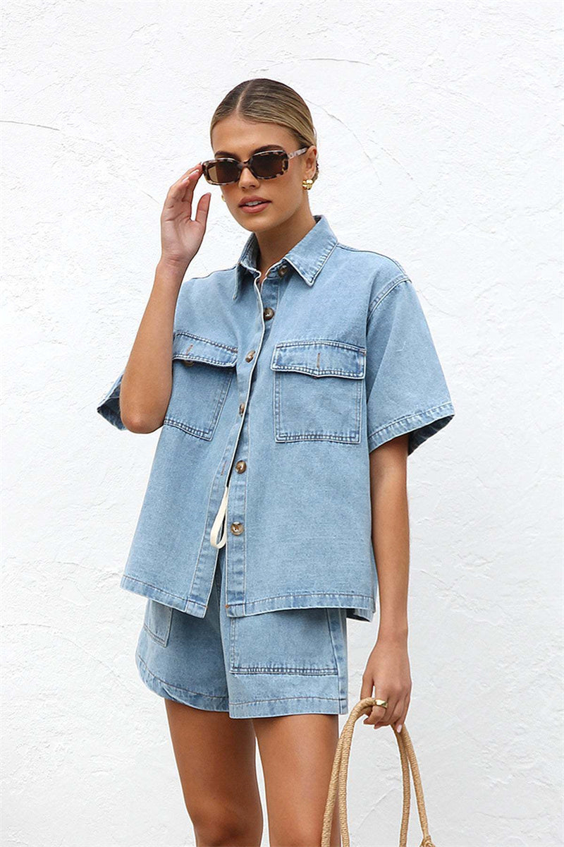 Urban Denim Şort Set