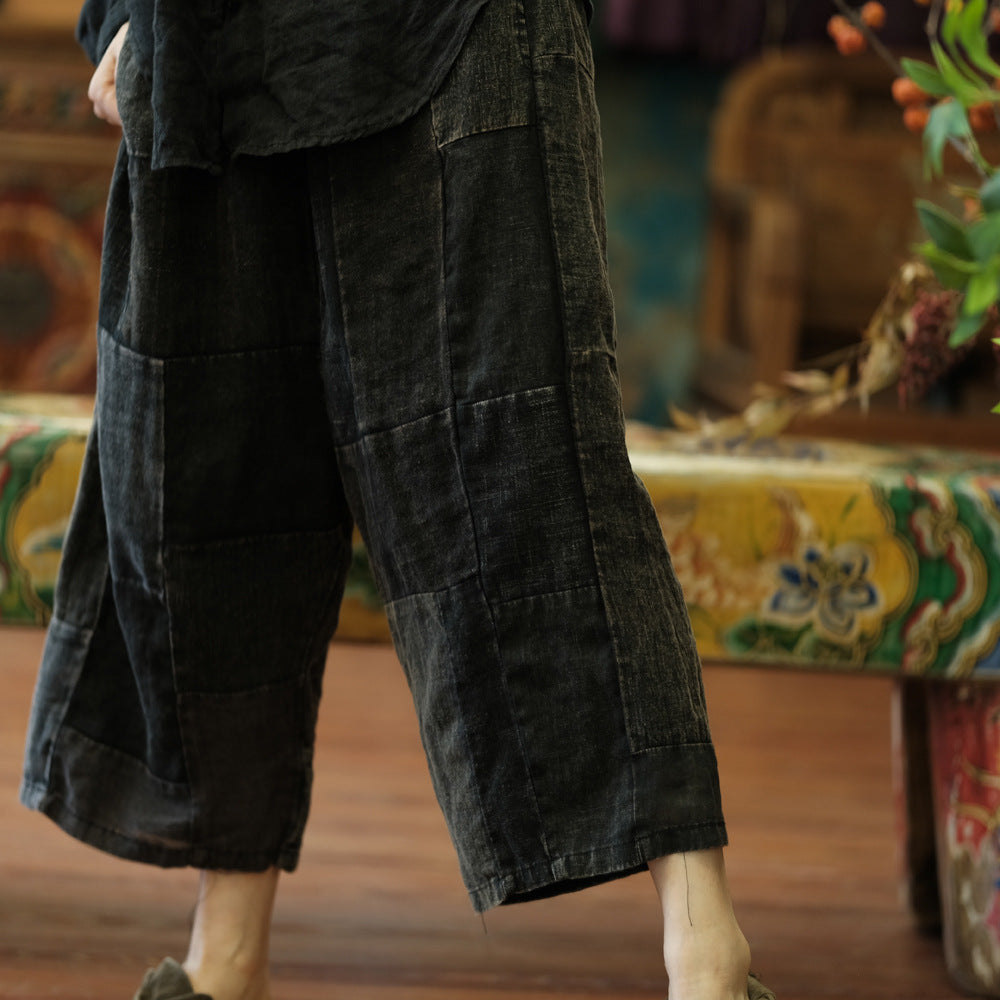 Vintage Patchwork Spring Pantolon