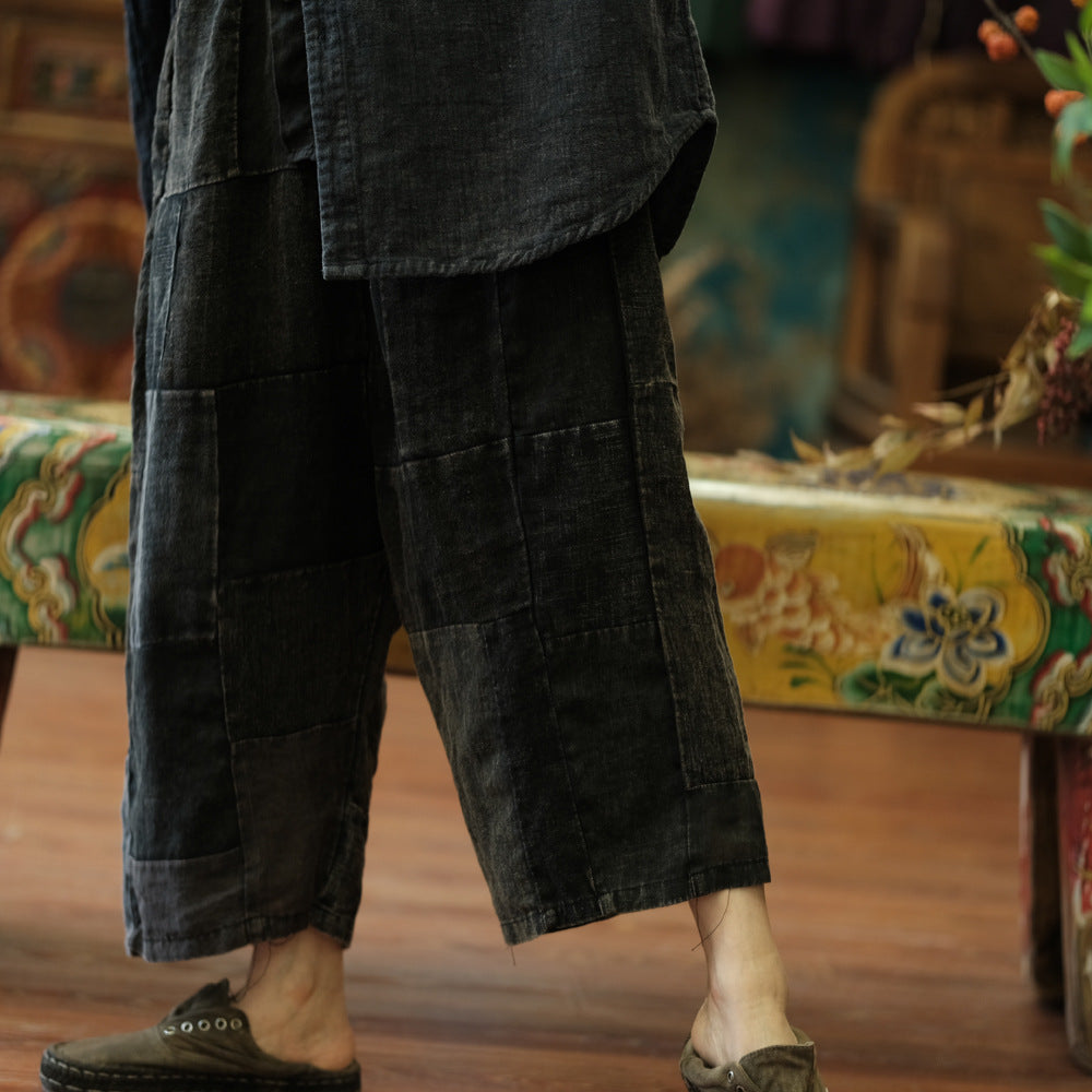 Vintage Patchwork Spring Pantolon