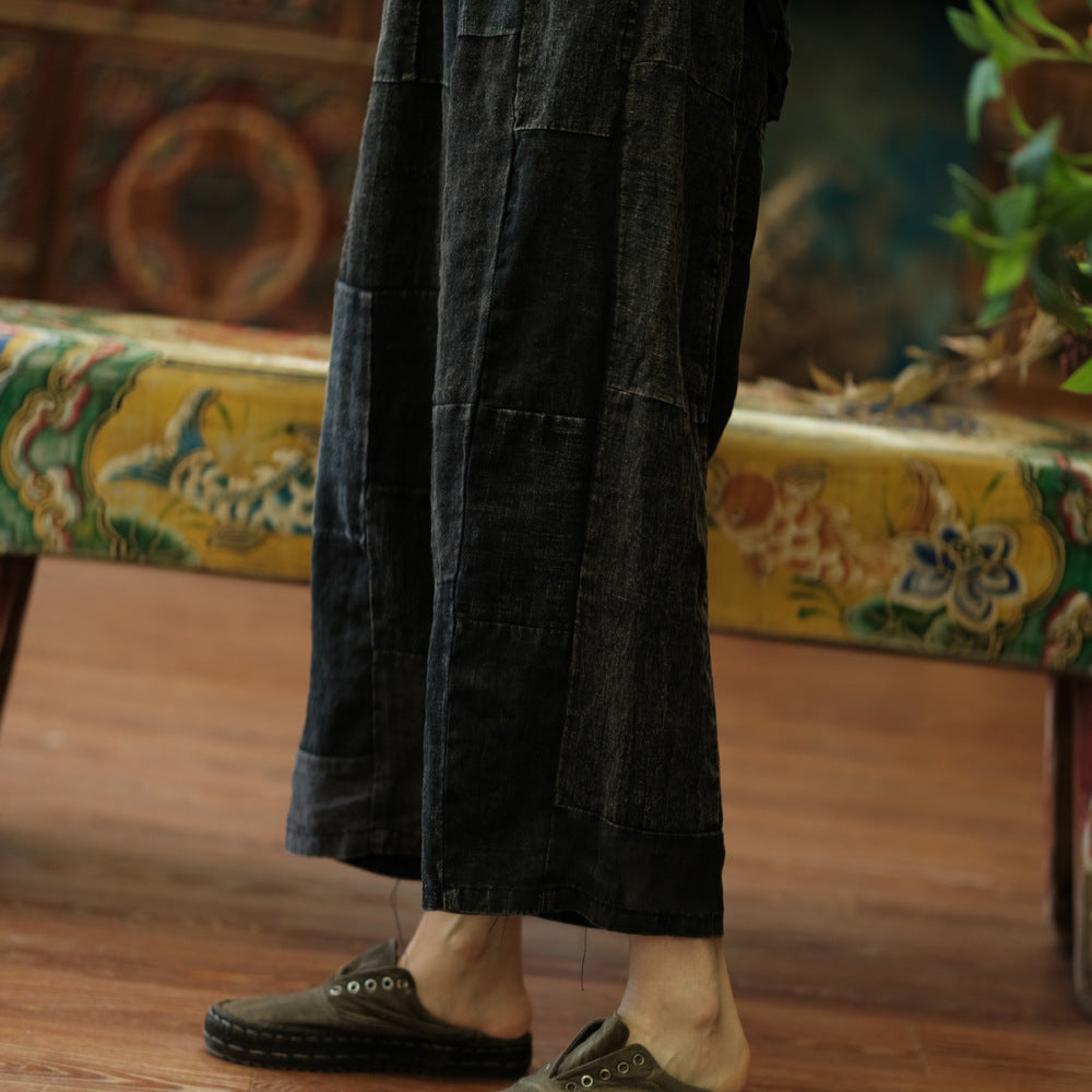 Vintage Patchwork Spring Pantolon