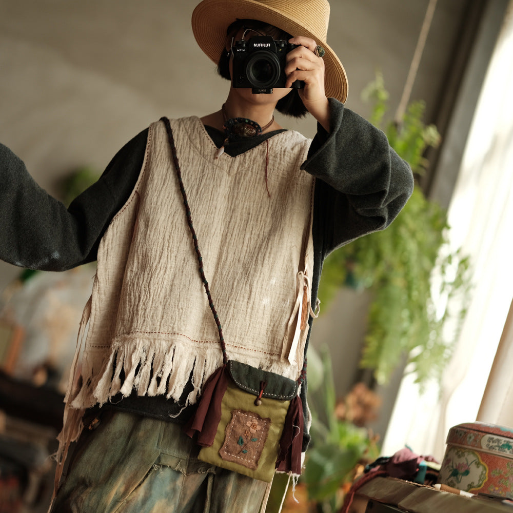 Boho Breeze Keten Bluz