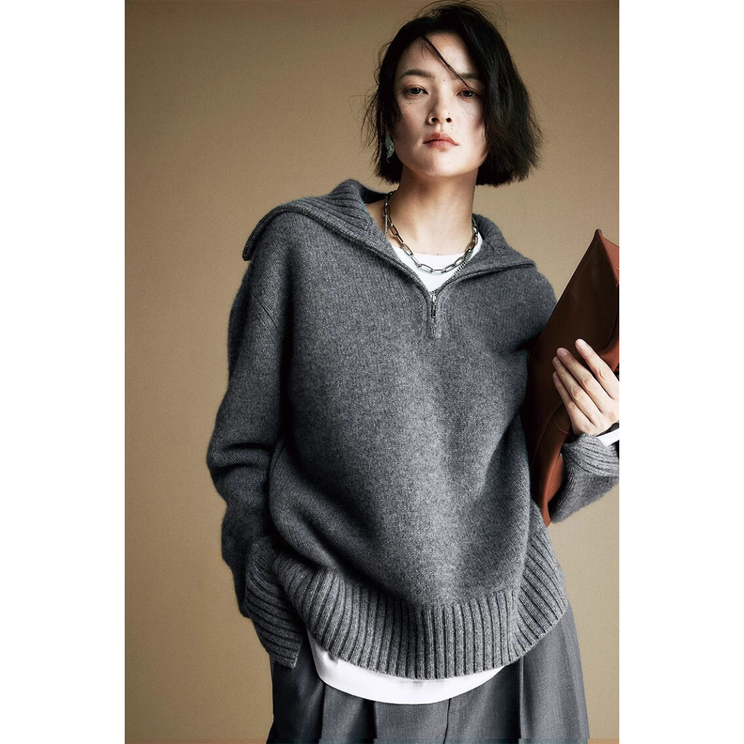 Cozy Zip Wool Triko