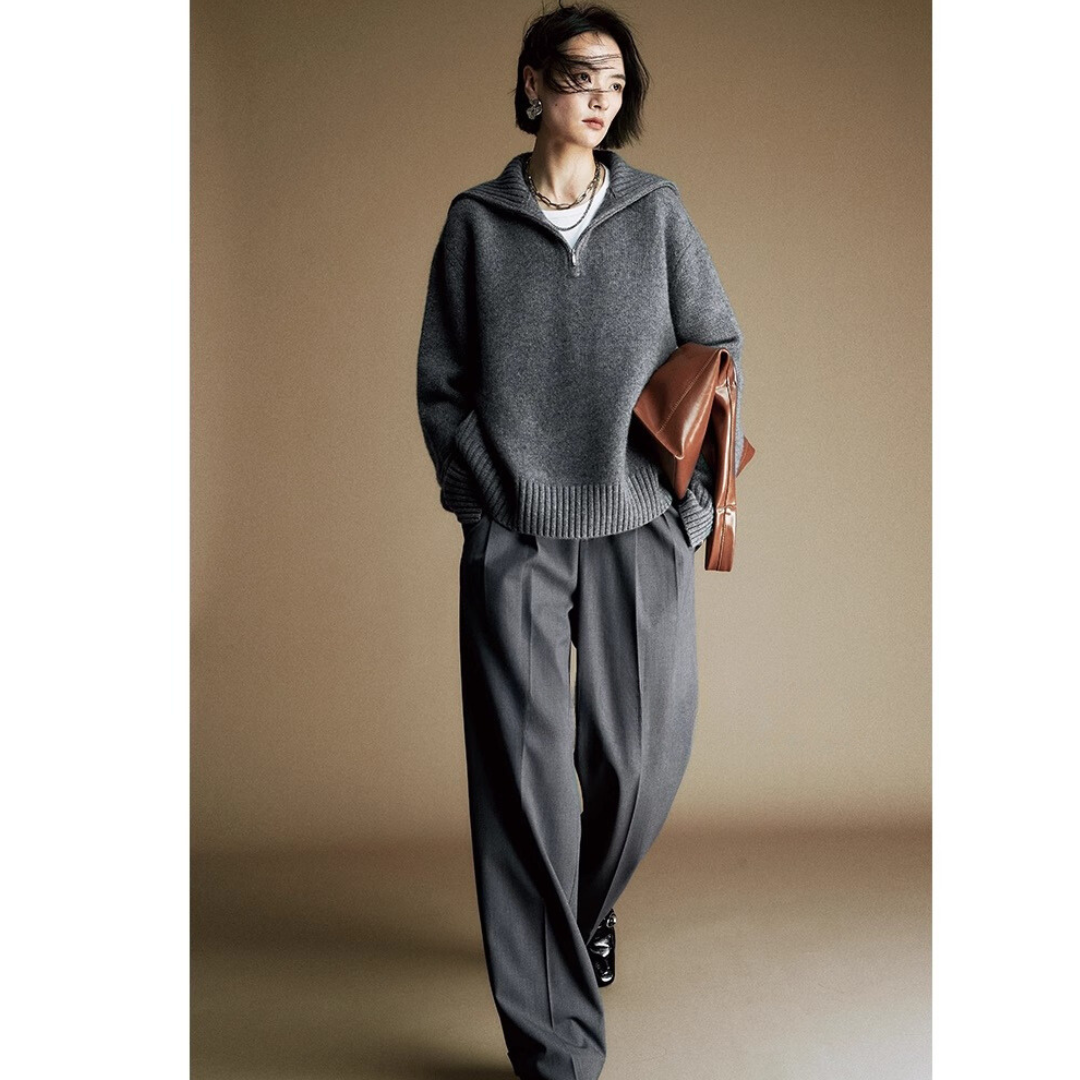 Cozy Zip Wool Triko