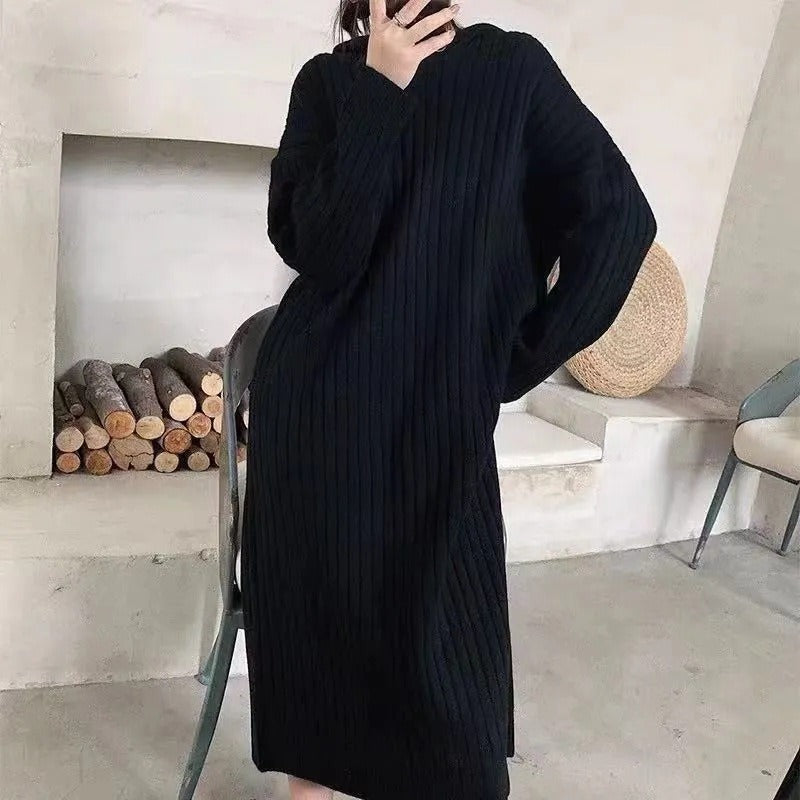 Cozy Triko Midi Elbise