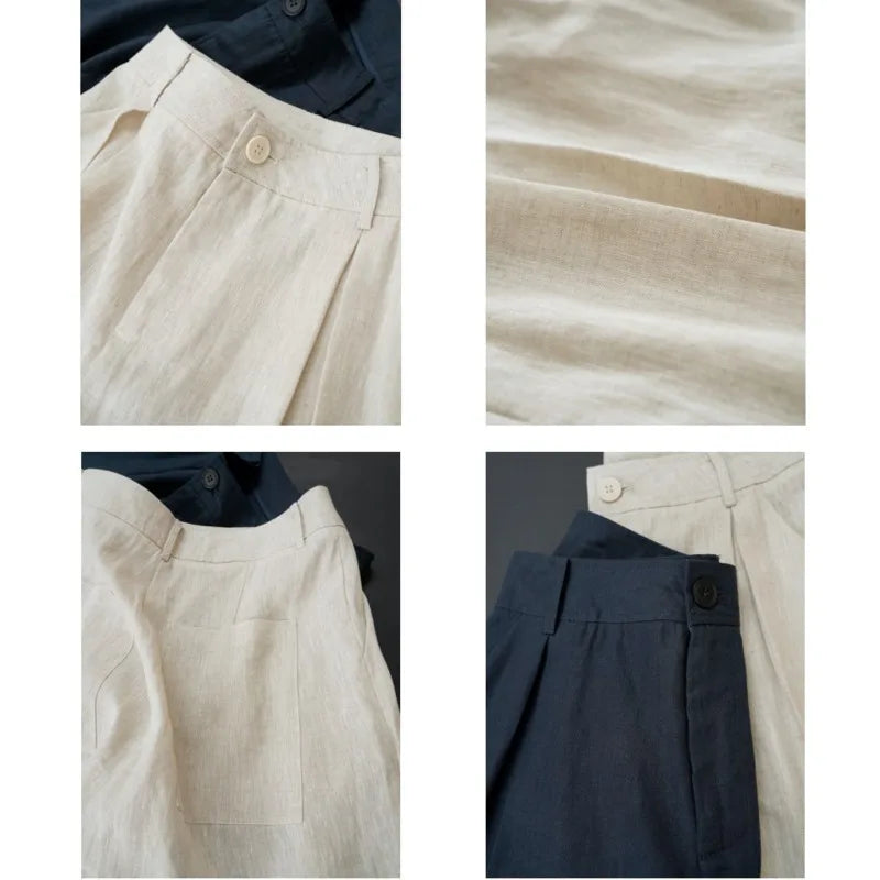 Natural Breeze %100 Keten Şort