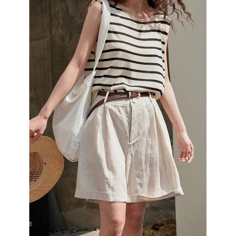 Natural Breeze %100 Keten Şort