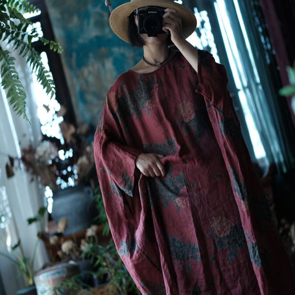 Boho Floral Rami Elbise