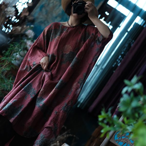 Boho Floral Rami Elbise
