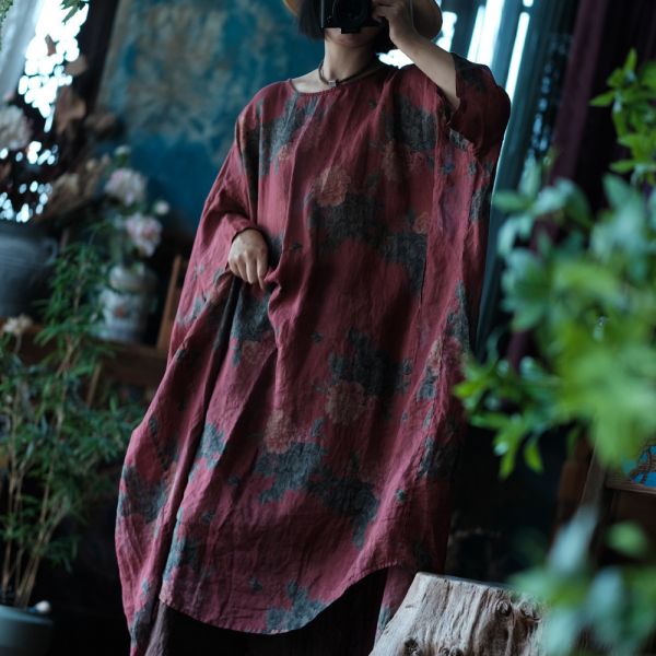 Boho Floral Rami Elbise