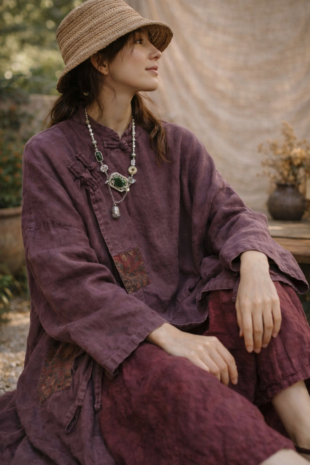Rustik Keten Tunik – %100 Doğal, Bohem ve Zamansız Stil