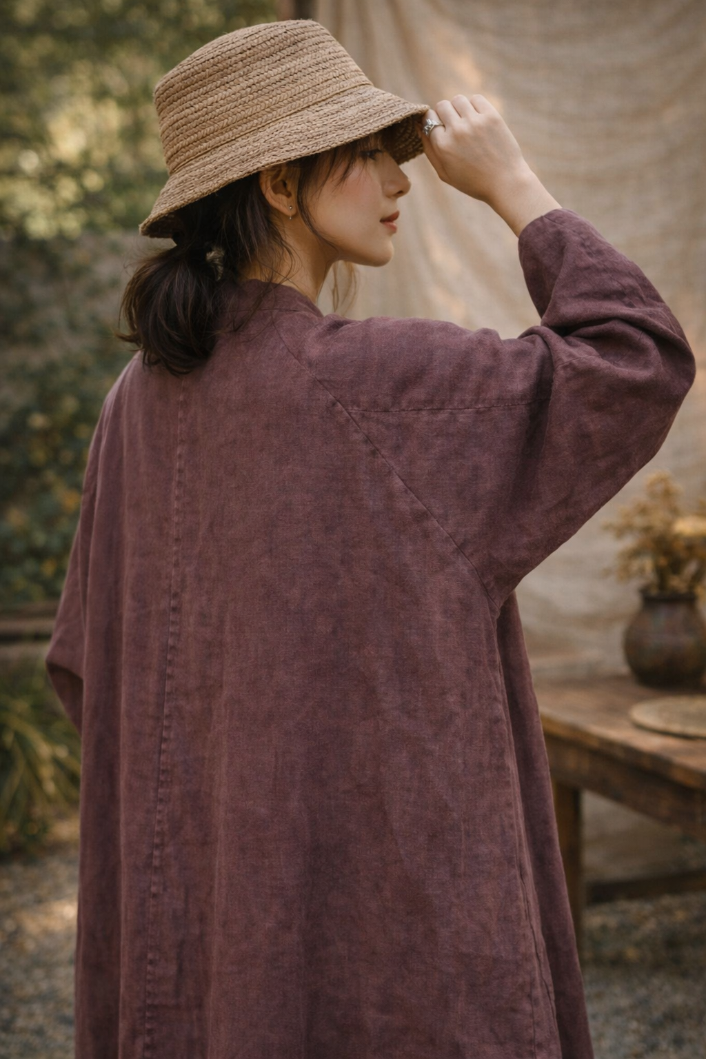 Rustik Keten Tunik – %100 Doğal, Bohem ve Zamansız Stil