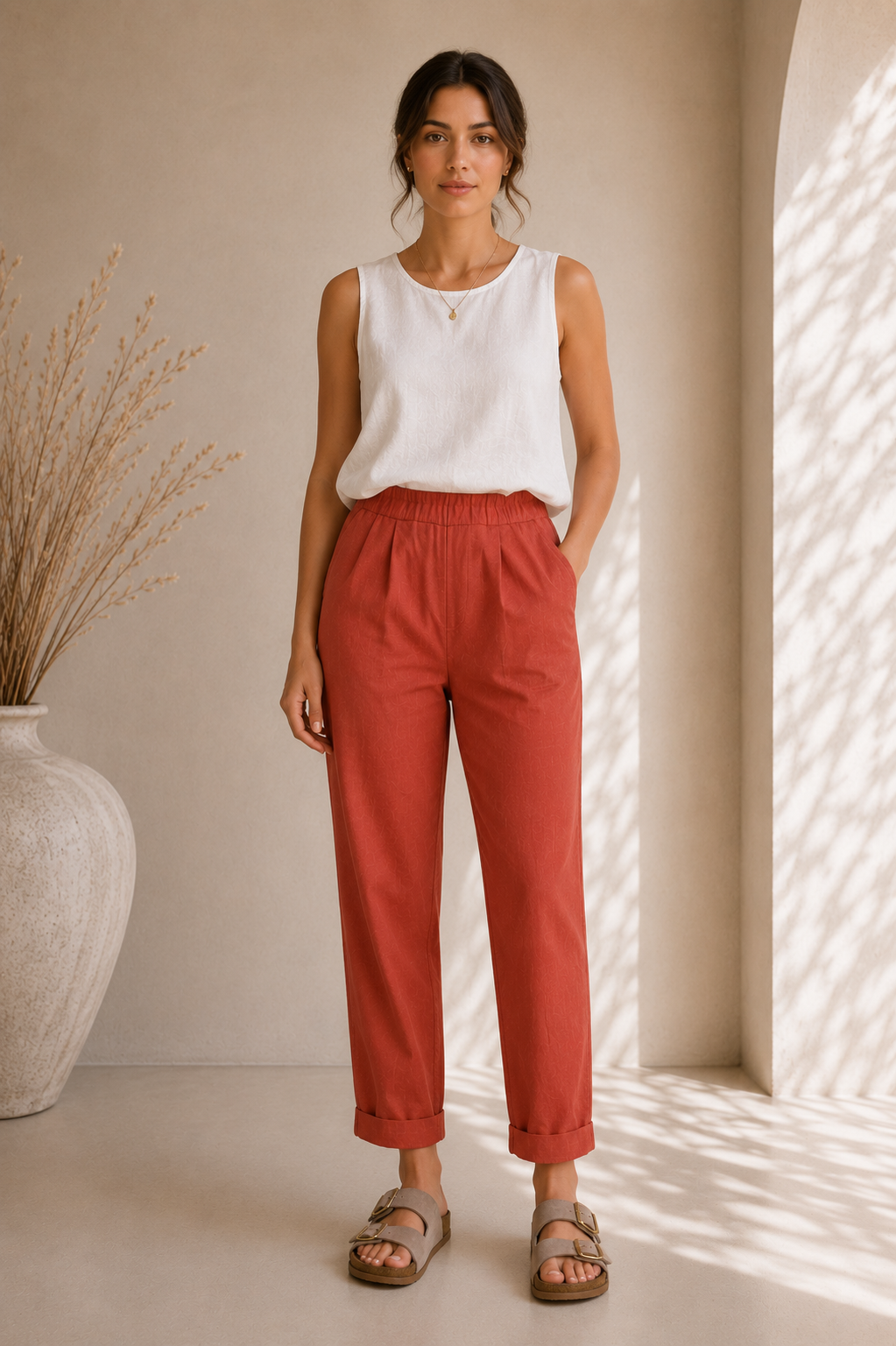 Terra Keten Kimono Pantolon Set