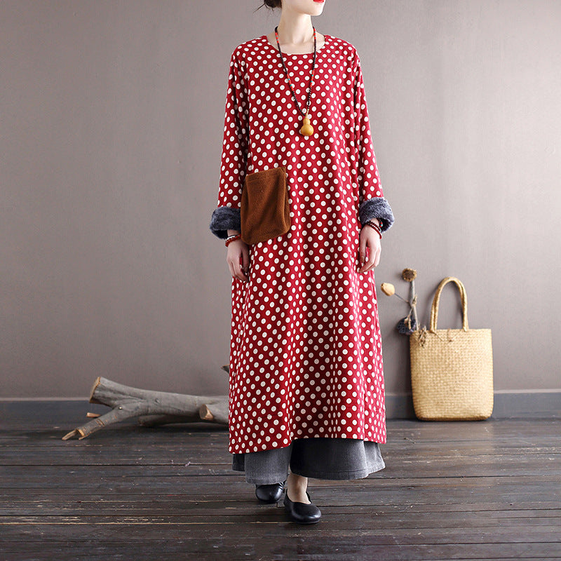 Polka Cozy Midi Elbise