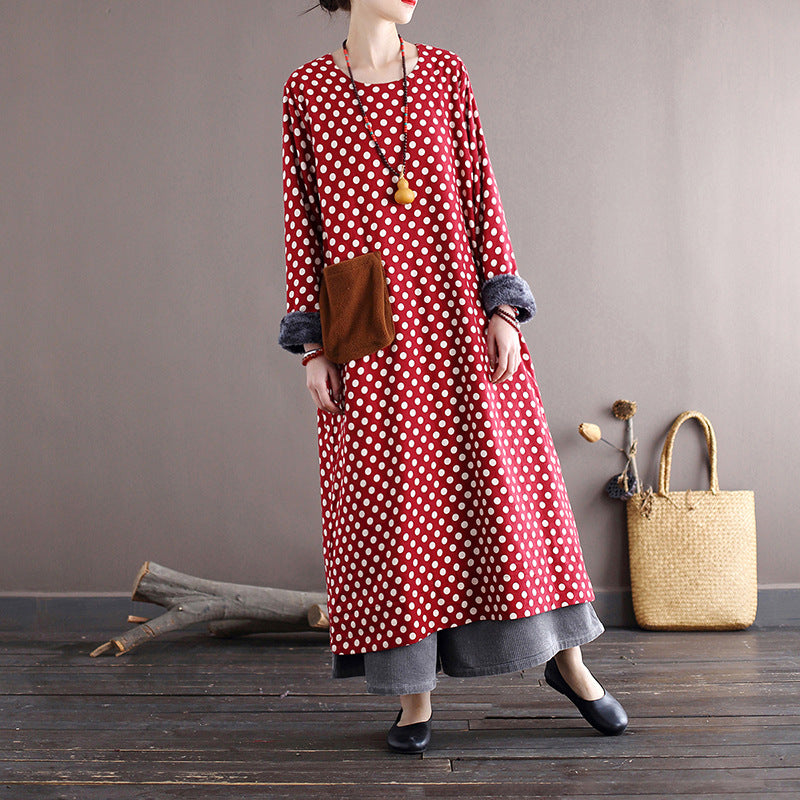 Polka Cozy Midi Elbise