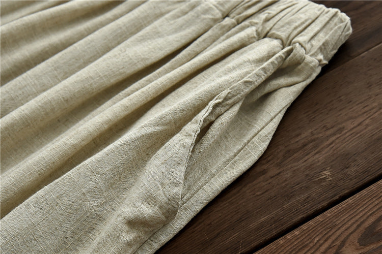 Breeze Wide Leg Keten Pantolon