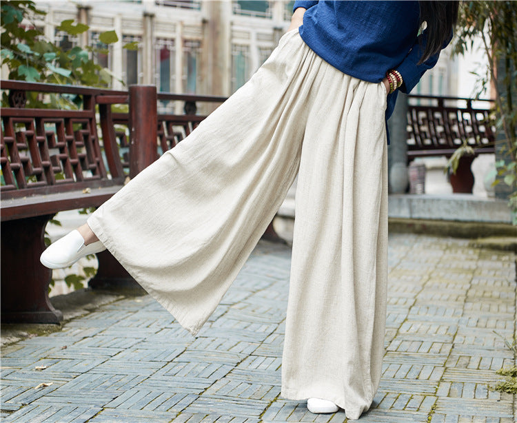 Breeze Wide Leg Keten Pantolon