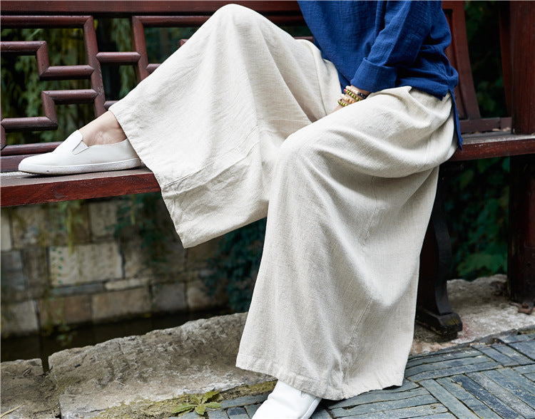 Breeze Wide Leg Keten Pantolon