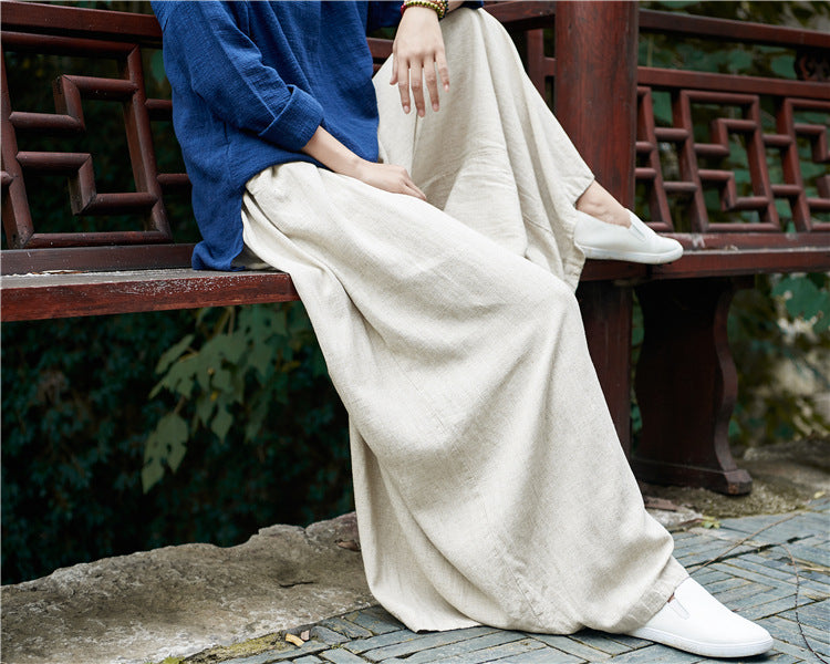 Breeze Wide Leg Keten Pantolon