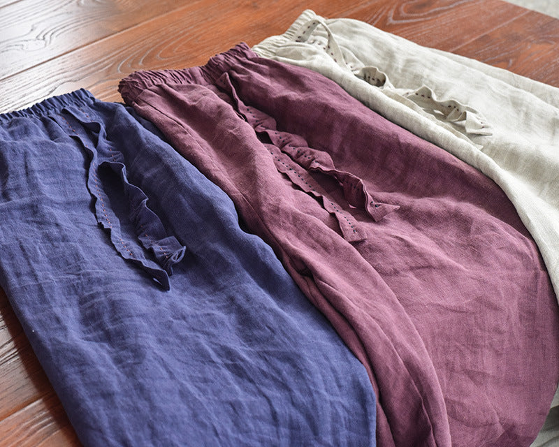 Bohemian Keten Salaş Pantolon
