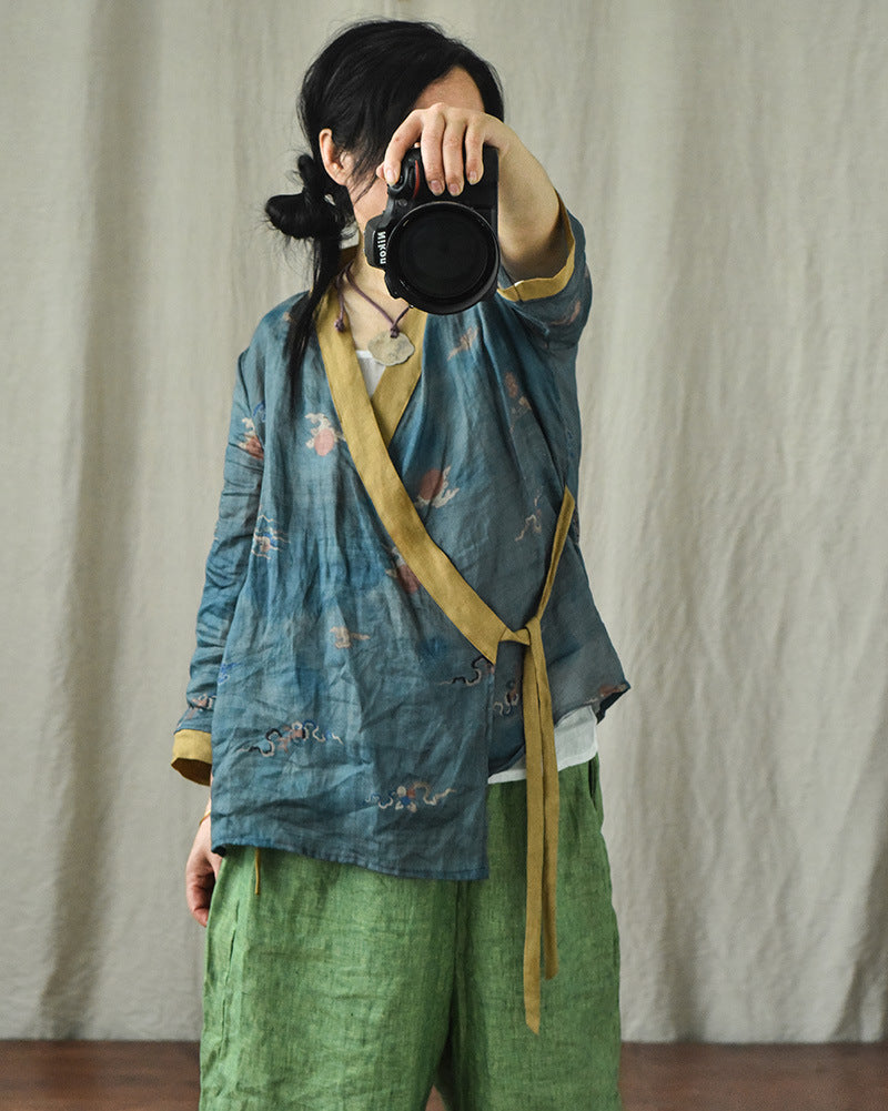 Bohemian Bloom Kruvaze Rami Bluz