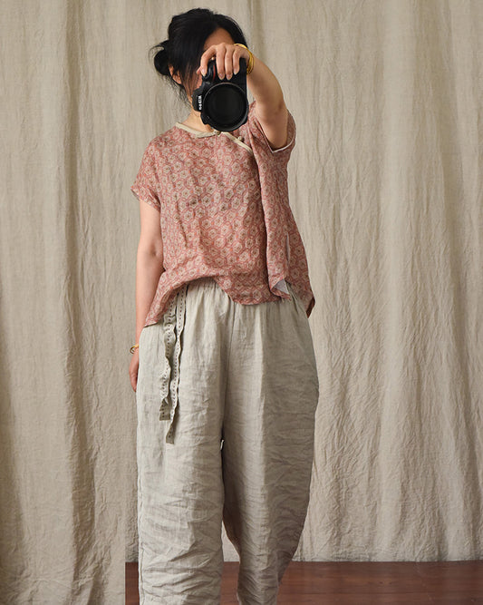 Bohemian Keten Salaş Pantolon