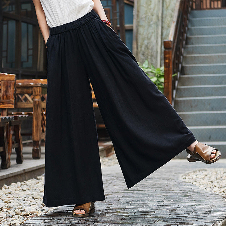 Breeze Wide Leg Keten Pantolon
