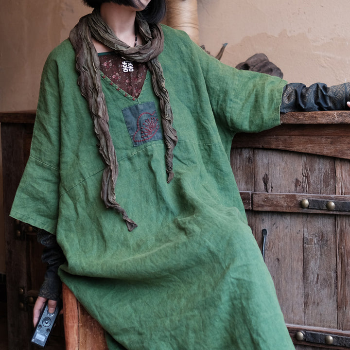 Vintage Aura Tunik Elbise
