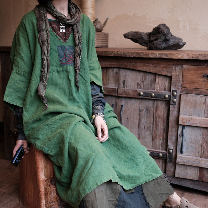 Vintage Aura Tunik Elbise