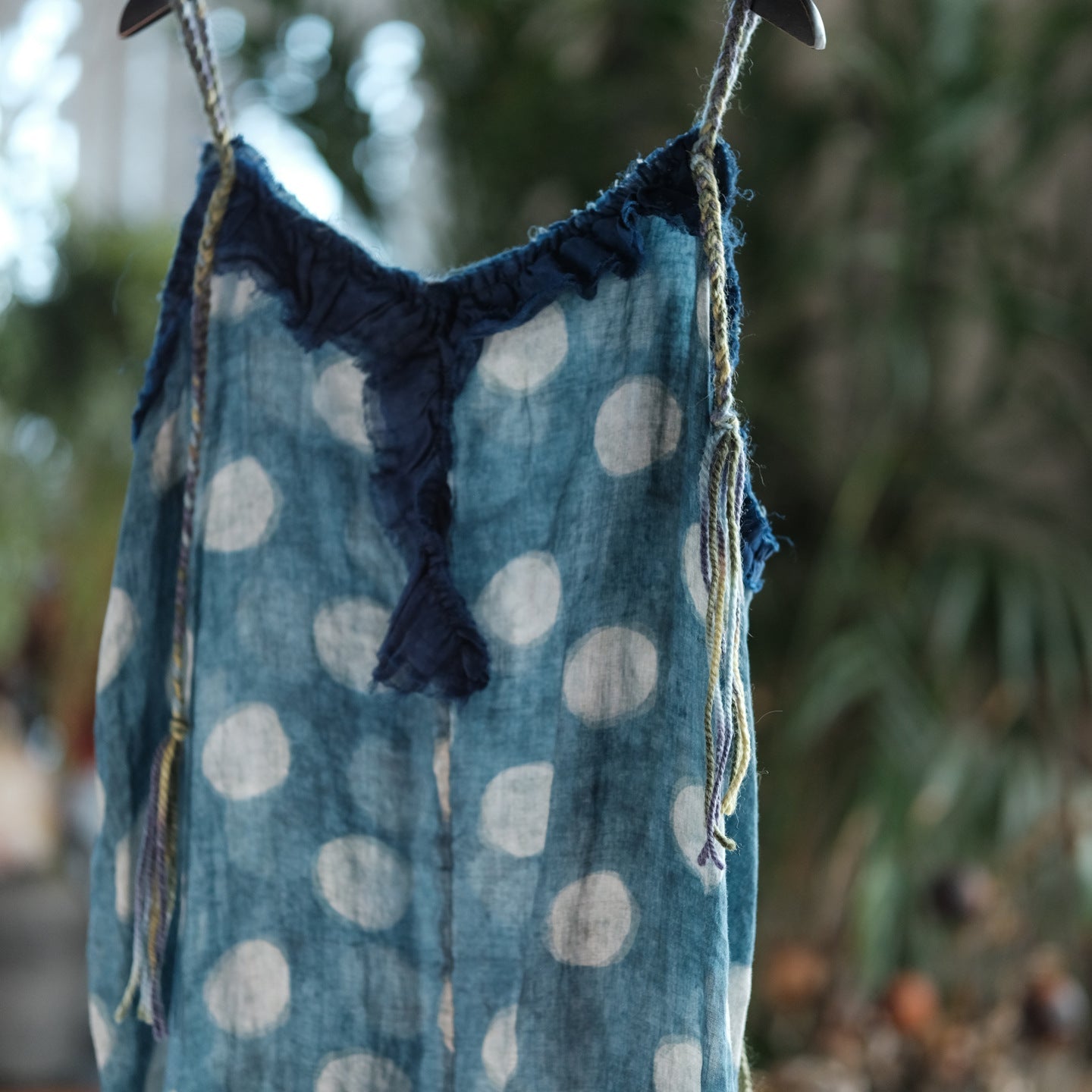 Azure Polka Linen Summer Dress – görsel 8