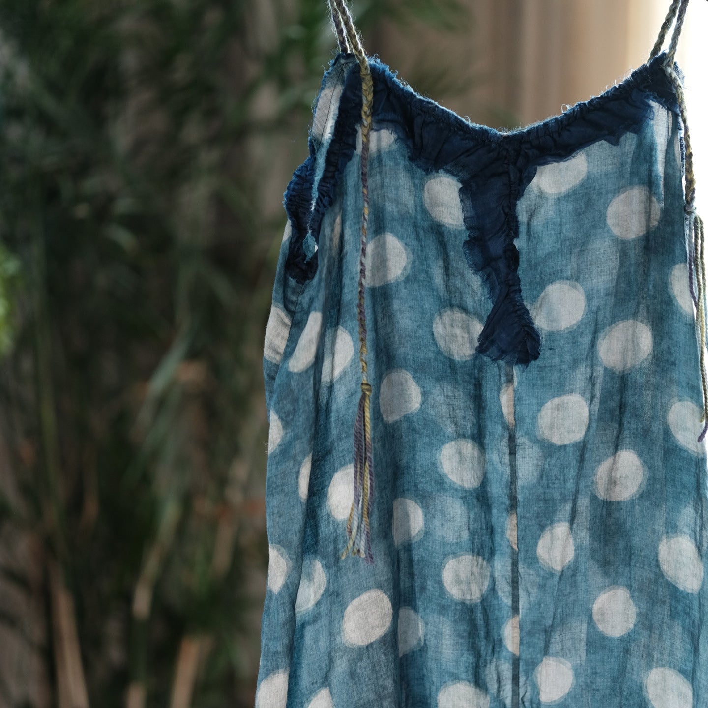 Azure Polka Linen Summer Dress – görsel 5