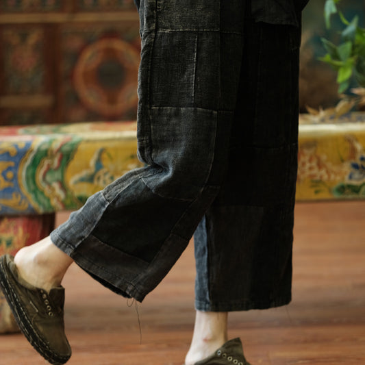 Vintage Patchwork Spring Pantolon