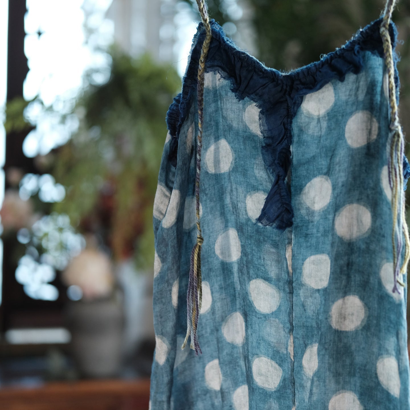 Azure Polka Linen Summer Dress – görsel 10
