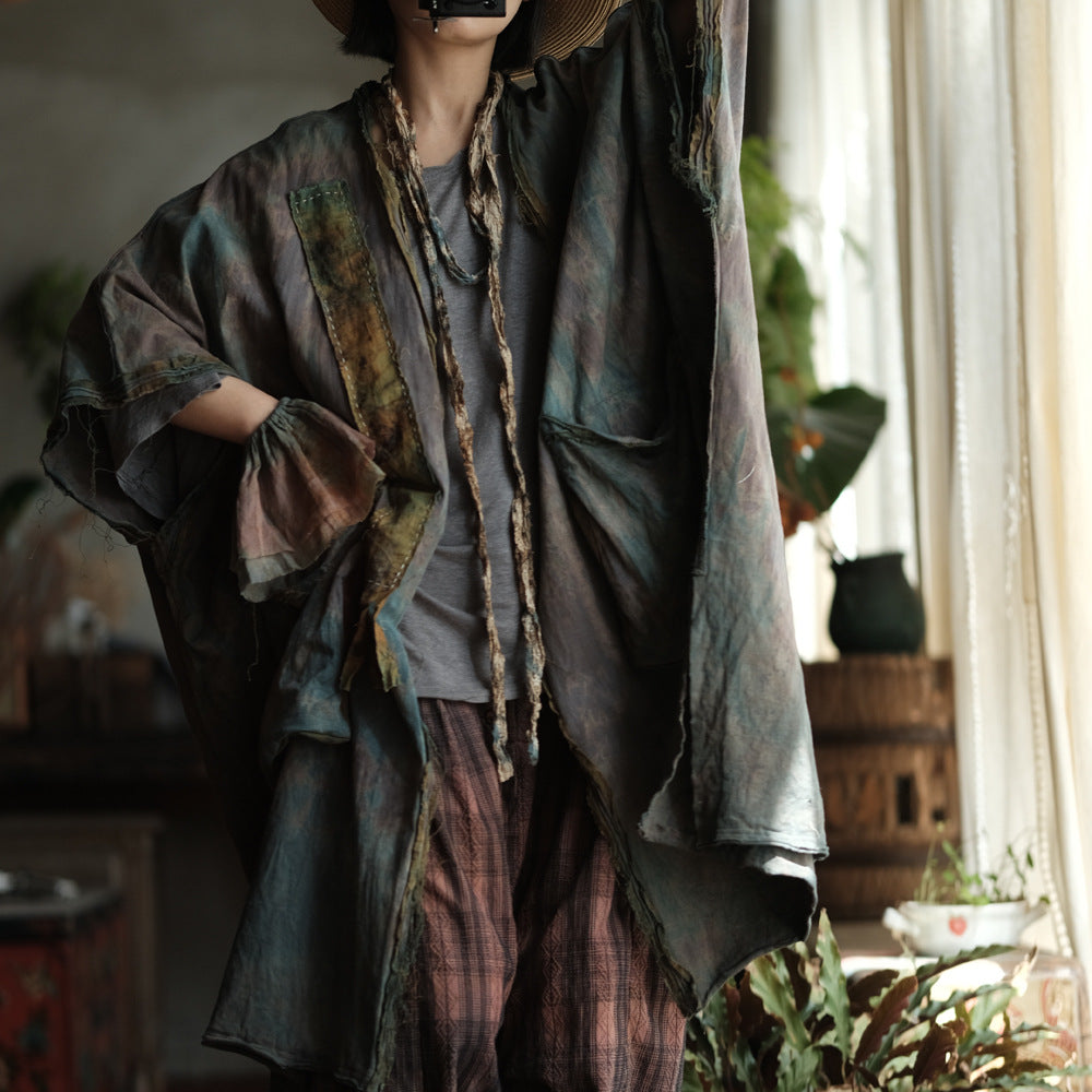 Faded Meadow Keten-Pamuk Kimono Ceket