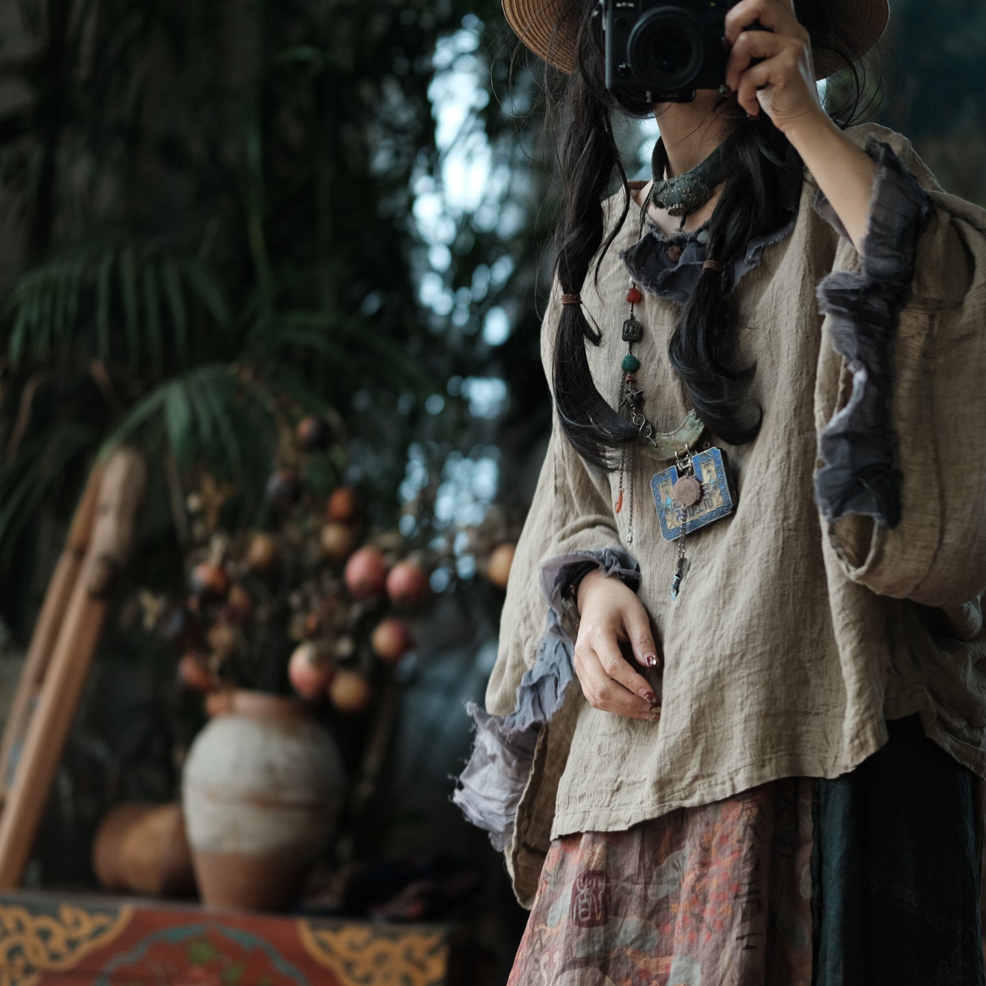 Heritage Linen Patchwork Blouse – görsel 5