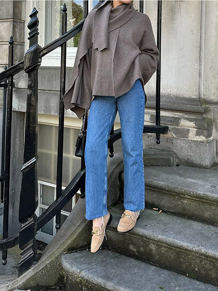 Vivian Şal Detaylı Kısa Kaban