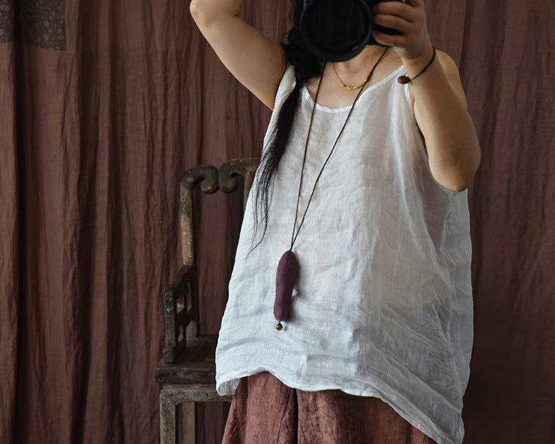 Vintage Ramie Camisol Blouse – görsel 11