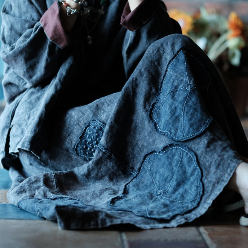 Vintage Lotus Patchwork Etek