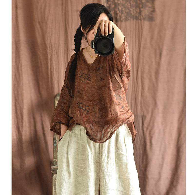 Vintage Mistik Flora Rami Bluz