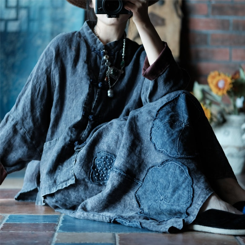 Vintage Lotus Patchwork Etek
