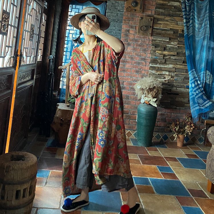 Vintage Bloom Kimono Ceket