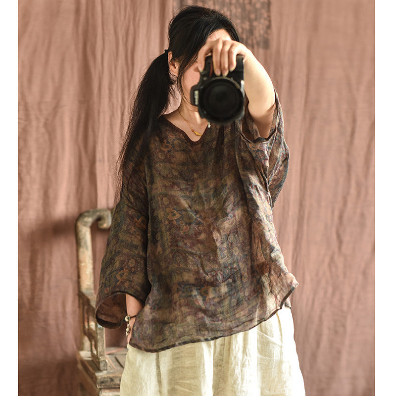 Vintage Mistik Flora Rami Bluz