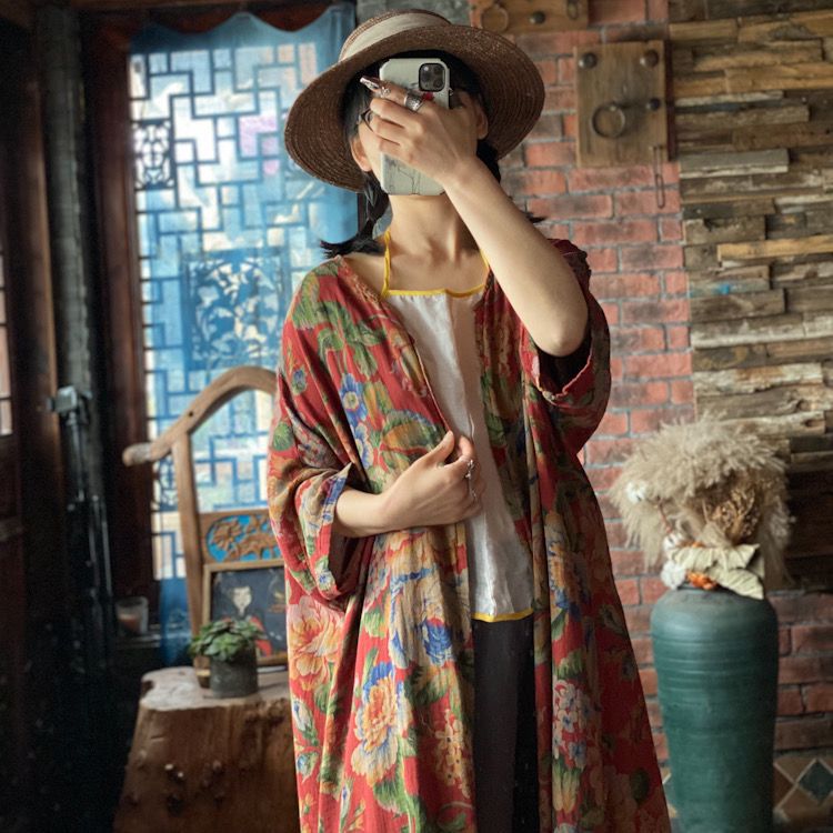 Vintage Bloom Kimono Ceket