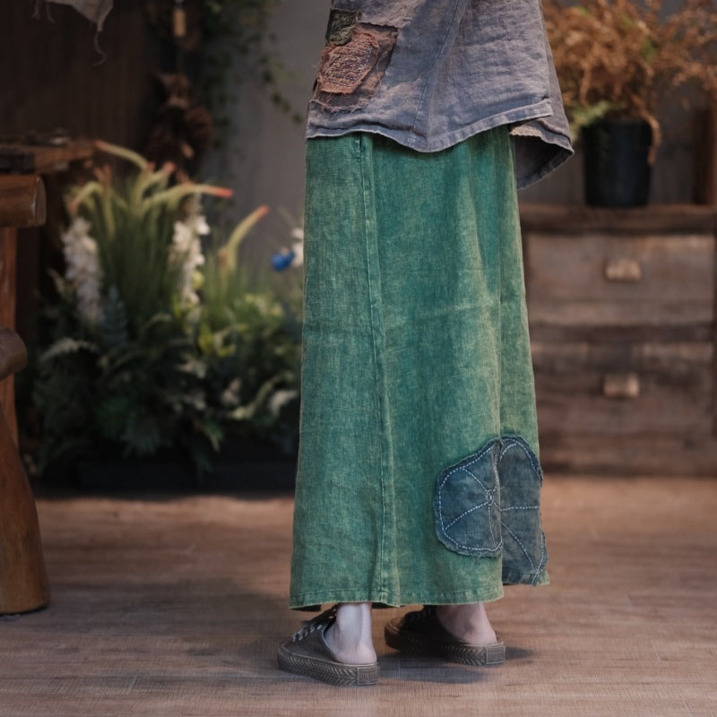 Vintage Lotus Patchwork Etek