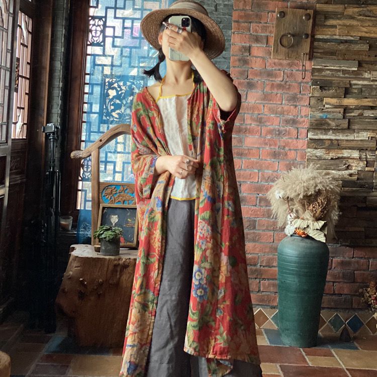 Vintage Bloom Kimono Ceket