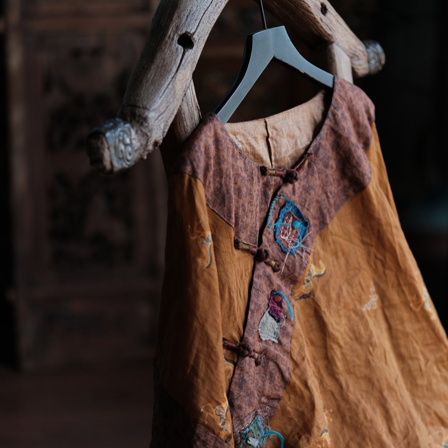 Vintage Mosaic Ramie Blouse – görsel 12
